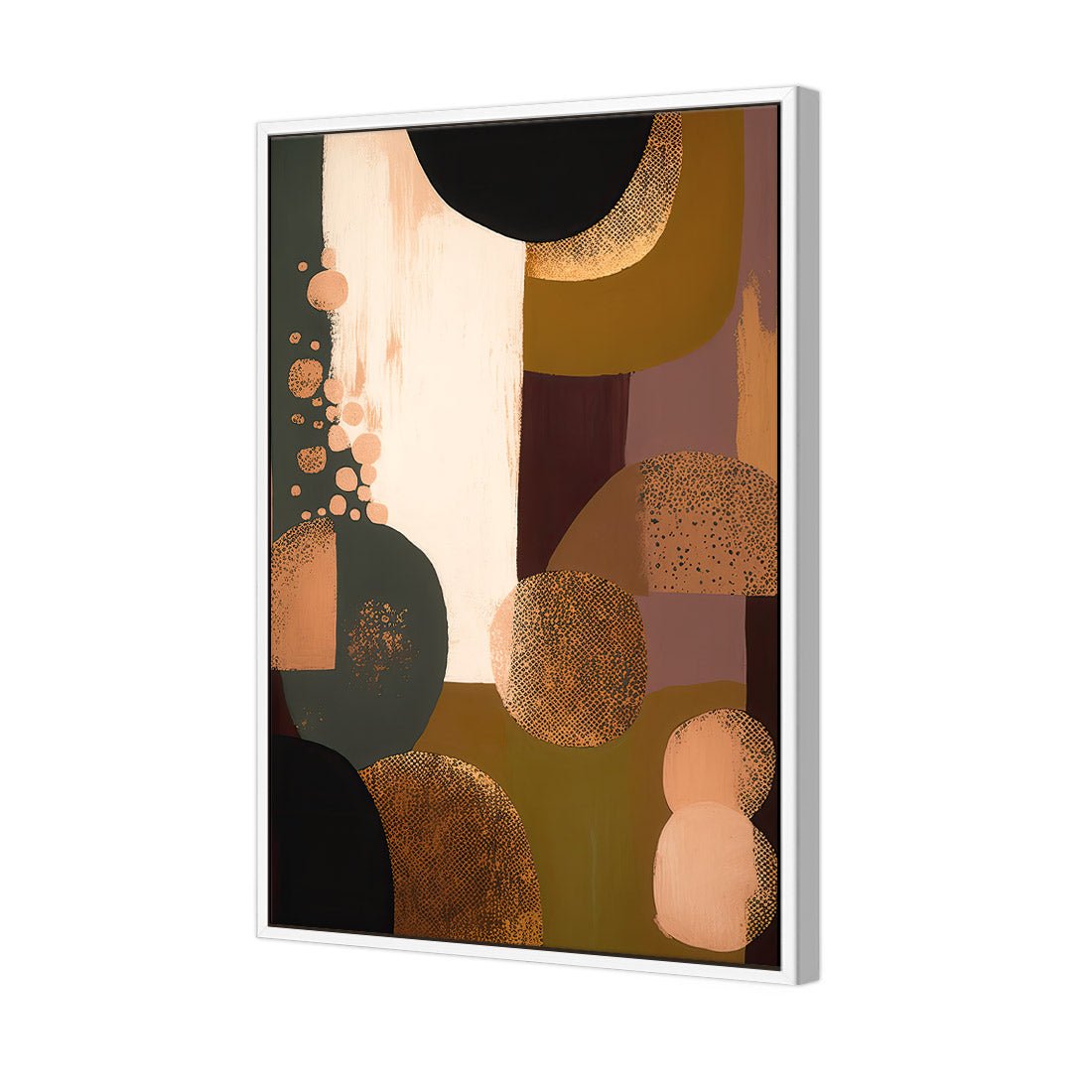 A Touch of Bronze I | Classic Canvas | Floating Frame | White