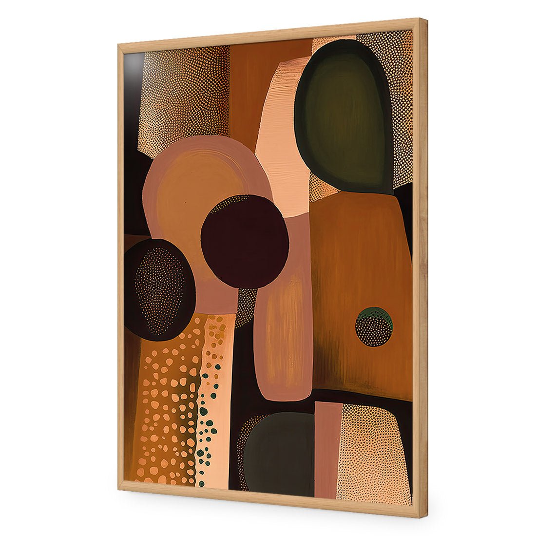 A Touch of Bronze II | Classic Acrylic | Flat Frame No Border | Oak