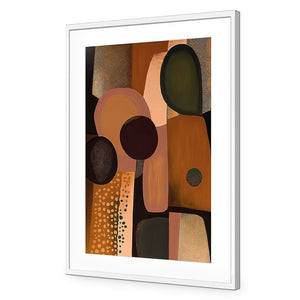 A Touch of Bronze II | Classic Acrylic | Flat Frame With Border | White