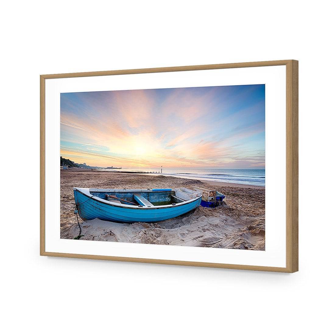 Abandoned Row Boat | Standard Acrylic | Flat Frame With Border | Oak