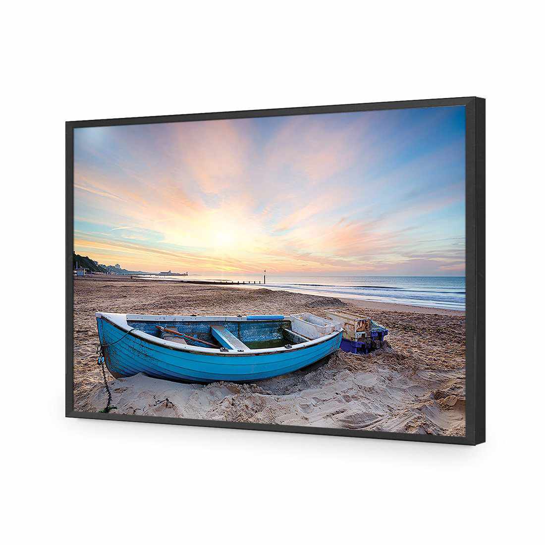 Abandoned Row Boat | Standard Acrylic | Flat Frame No Border | Black