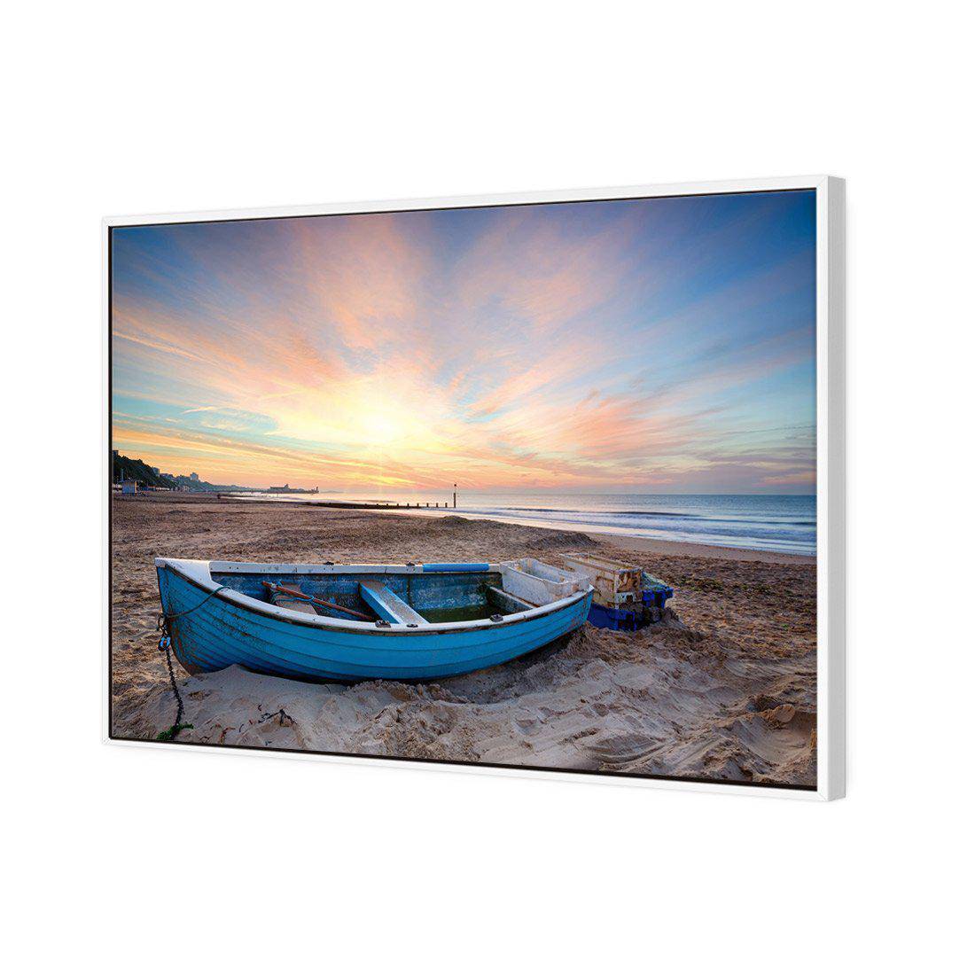 Abandoned Row Boat | Standard Canvas | Floating Frame | White