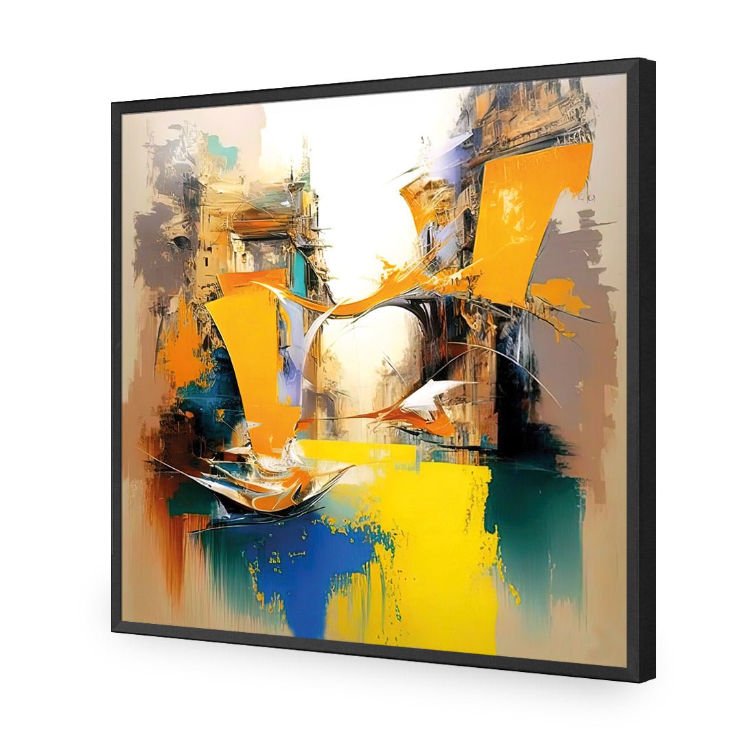 Abstract Canal I - Wall Art Designs - WB_100313_AS_Q CAF_AP - 030 - EDG_37x37_S - 2538 - BLK