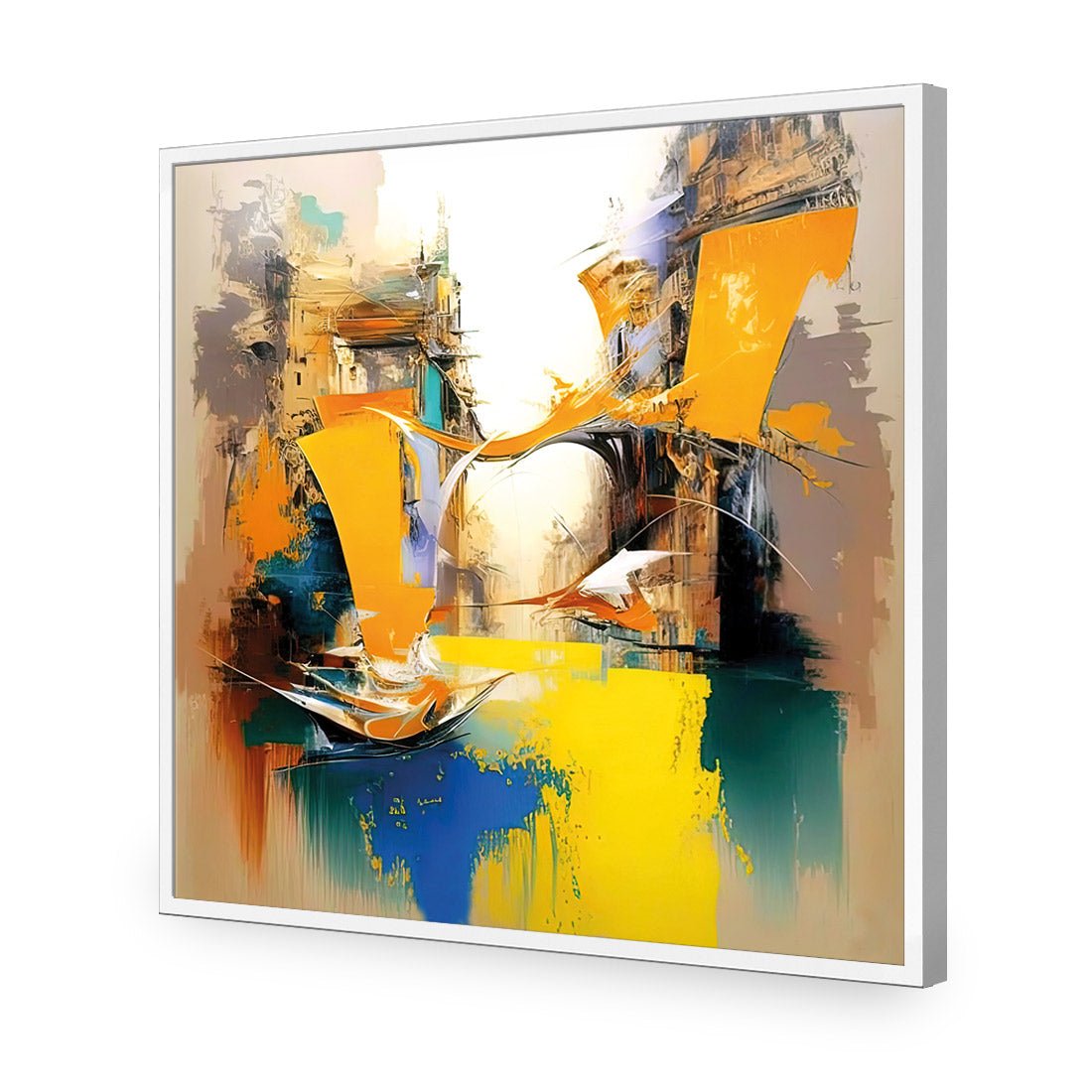 Abstract Canal I - Wall Art Designs - WB_100313_AS_Q CAF_AP - 030 - EDG_37x37_S - 2538 - WHT