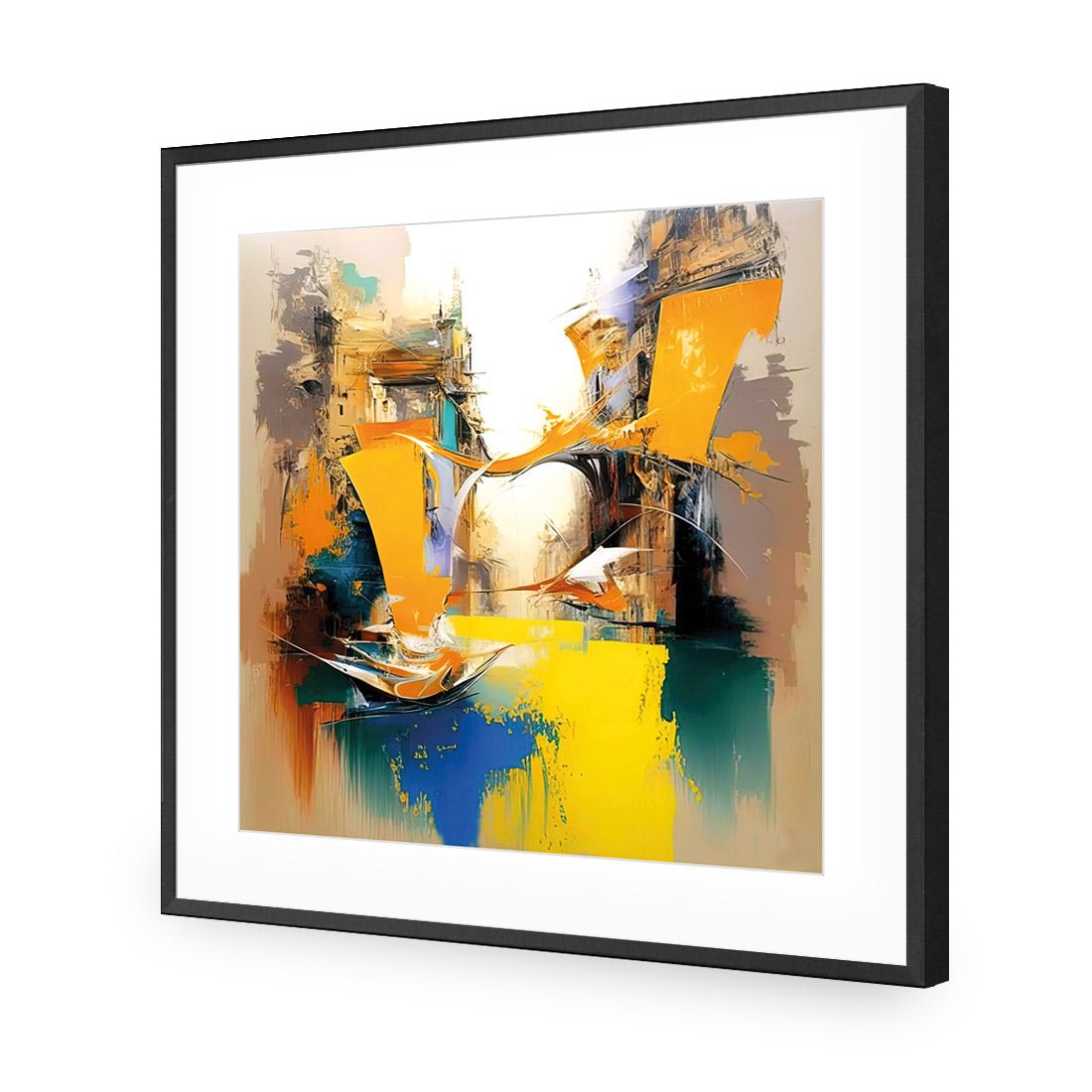 Abstract Canal I - Wall Art Designs - WB_100313_AS_Q CAF_AP - 030 - MAT_37x37_S - 2538 - BLK