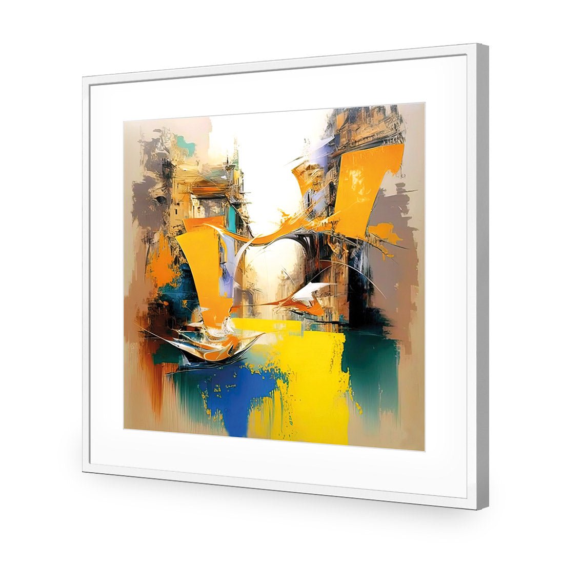 Abstract Canal I - Wall Art Designs - WB_100313_AS_Q CAF_AP - 030 - MAT_37x37_S - 2538 - WHT