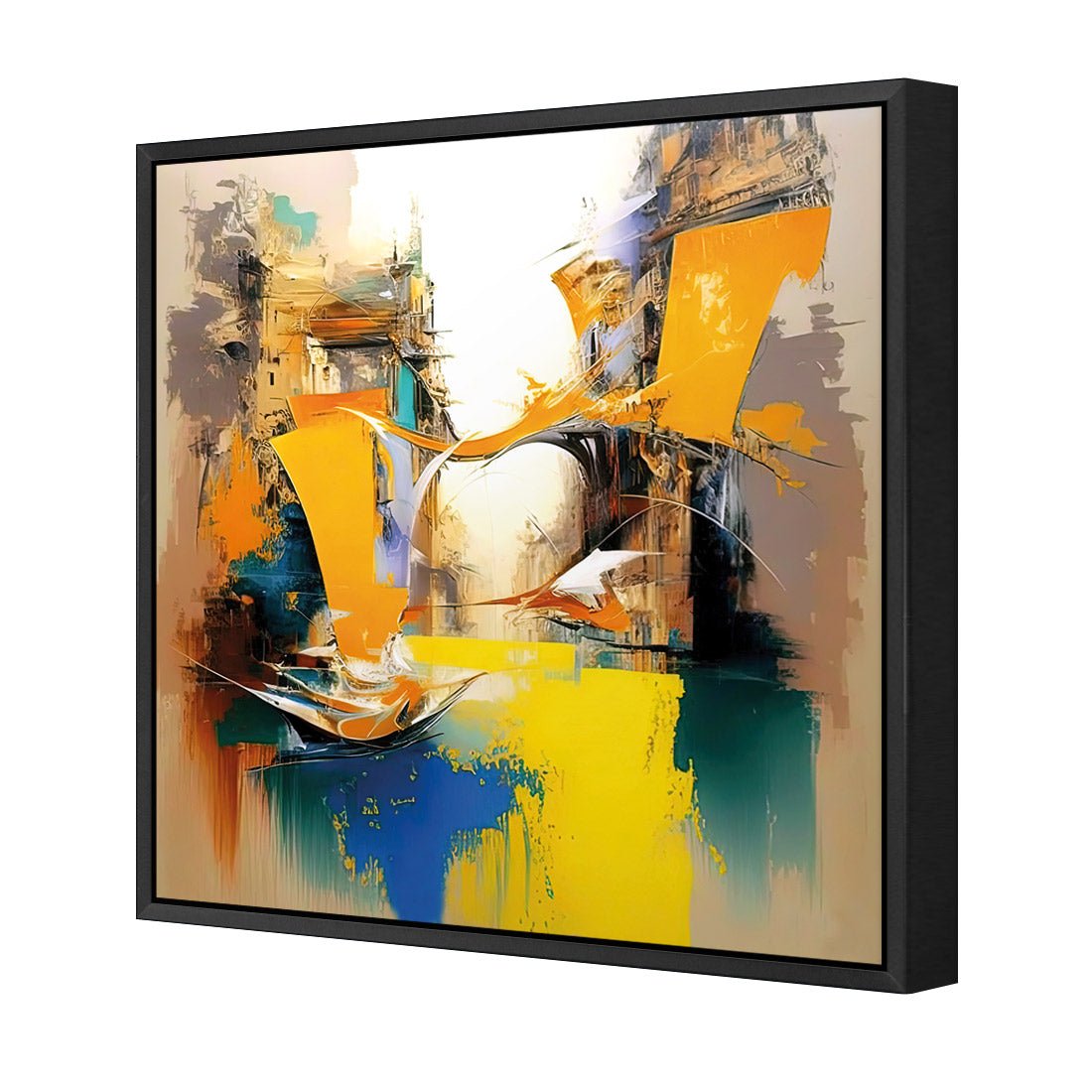 Abstract Canal I - Wall Art Designs - WB_100313_AS_Q CAF_CP - MPY - 260 - M - S - S_37x37_S - 1550 - BLK