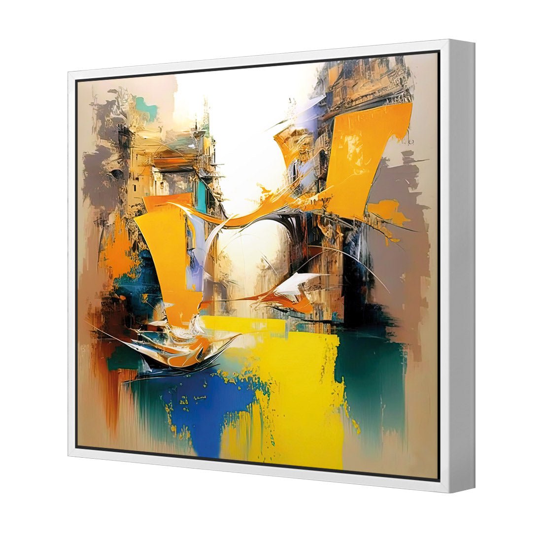 Abstract Canal I - Wall Art Designs - WB_100313_AS_Q CAF_CP - MPY - 260 - M - S - S_37x37_S - 1550 - WHT