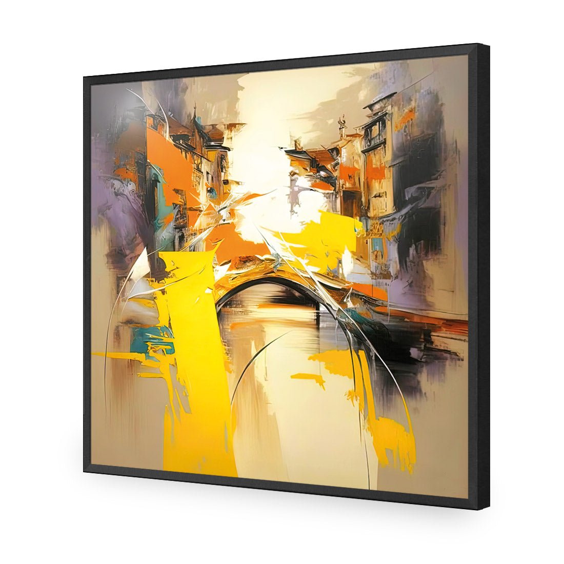 Abstract Canal II - Wall Art Designs - WB_100314_AS_Q CAF_AP - 030 - EDG_37x37_S - 2538 - BLK