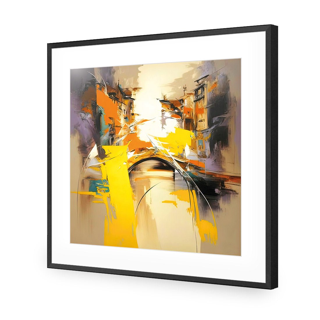 Abstract Canal II - Wall Art Designs - WB_100314_AS_Q CAF_AP - 030 - MAT_37x37_S - 2538 - BLK