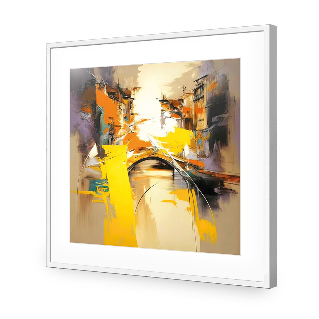 Abstract Canal II - Wall Art Designs - WB_100314_AS_Q CAF_AP - 030 - MAT_37x37_S - 2538 - WHT