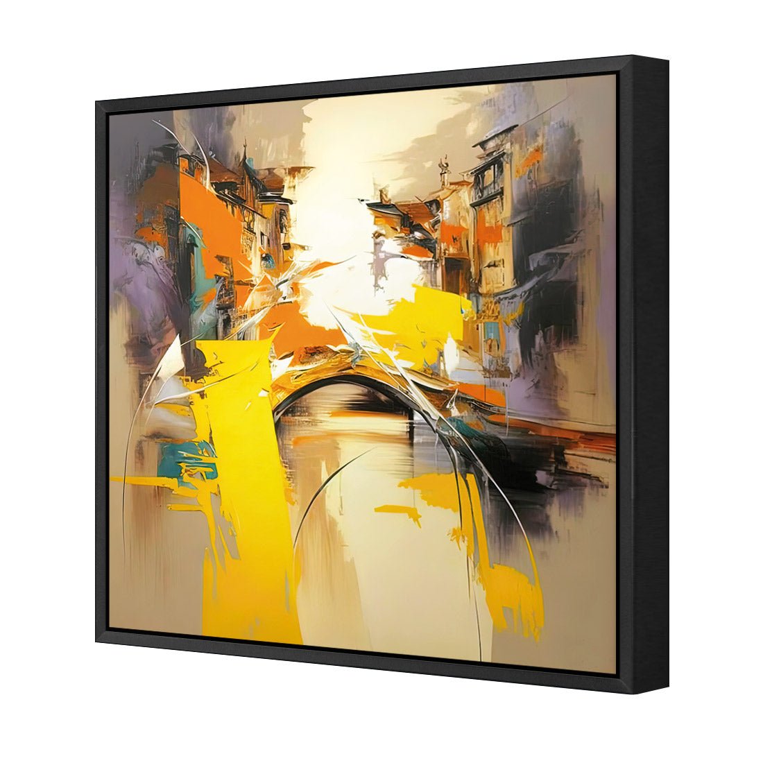 Abstract Canal II - Wall Art Designs - WB_100314_AS_Q CAF_CP - MPY - 260 - M - S - S_37x37_S - 1550 - BLK