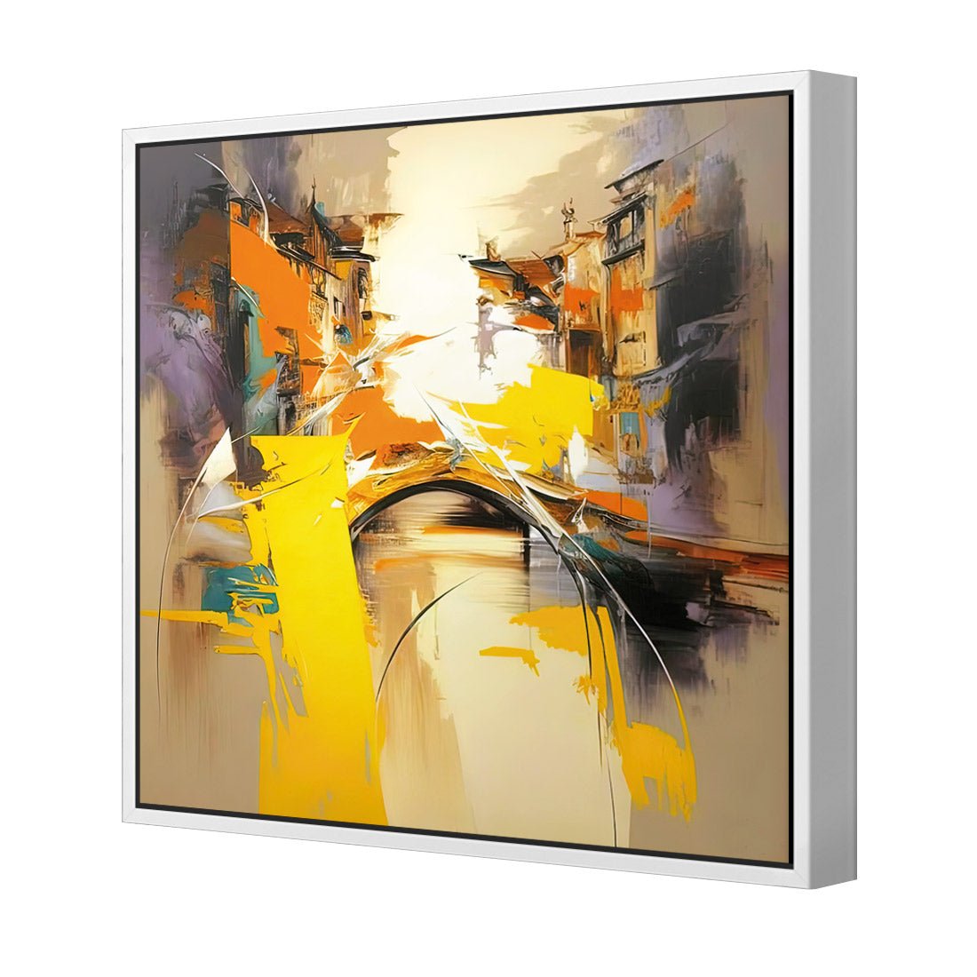 Abstract Canal II - Wall Art Designs - WB_100314_AS_Q CAF_CP - MPY - 260 - M - S - S_37x37_S - 1550 - WHT