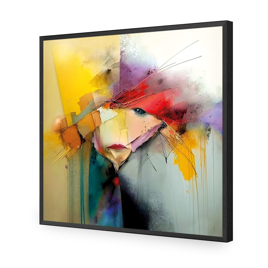 Abstract Emoji I - Wall Art Designs - WB_100905_AS_Q CAF_AP - 030 - EDG_37x37_S - 2538 - BLK