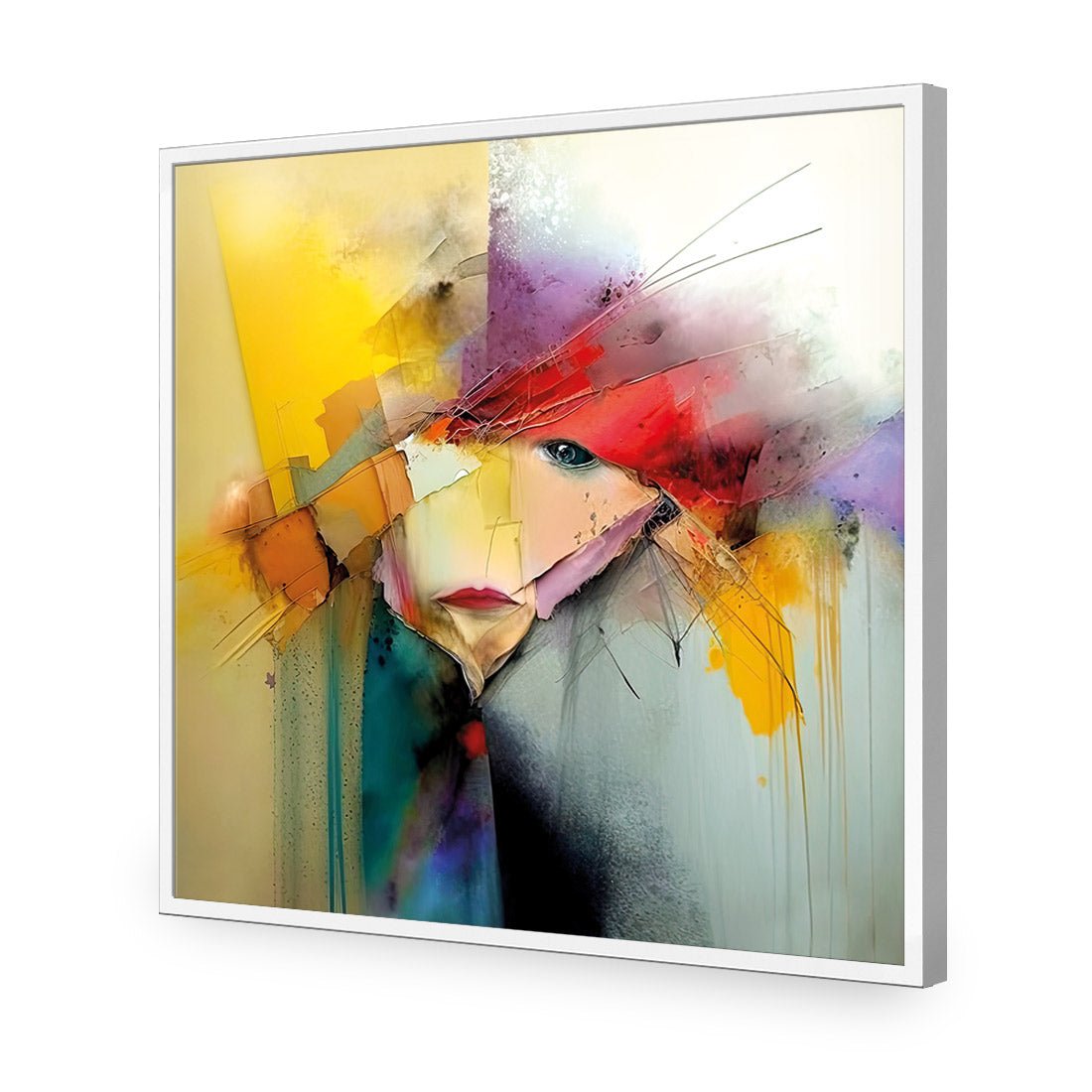 Abstract Emoji I - Wall Art Designs - WB_100905_AS_Q CAF_AP - 030 - EDG_37x37_S - 2538 - WHT