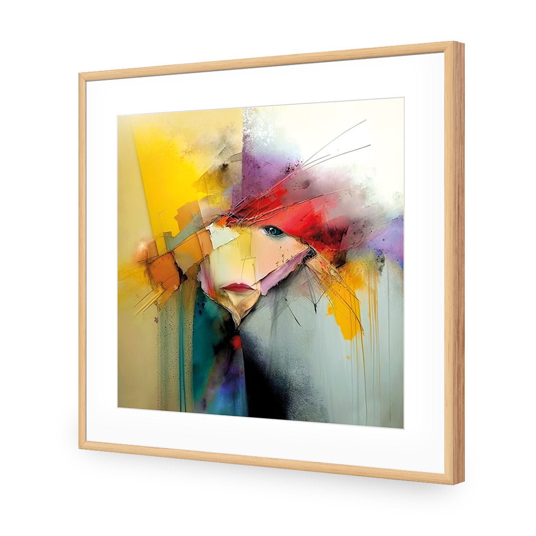 Abstract Emoji I - Wall Art Designs - WB_100905_AS_Q CAF_AP - 030 - MAT_37x37_S - 2538 - OAK