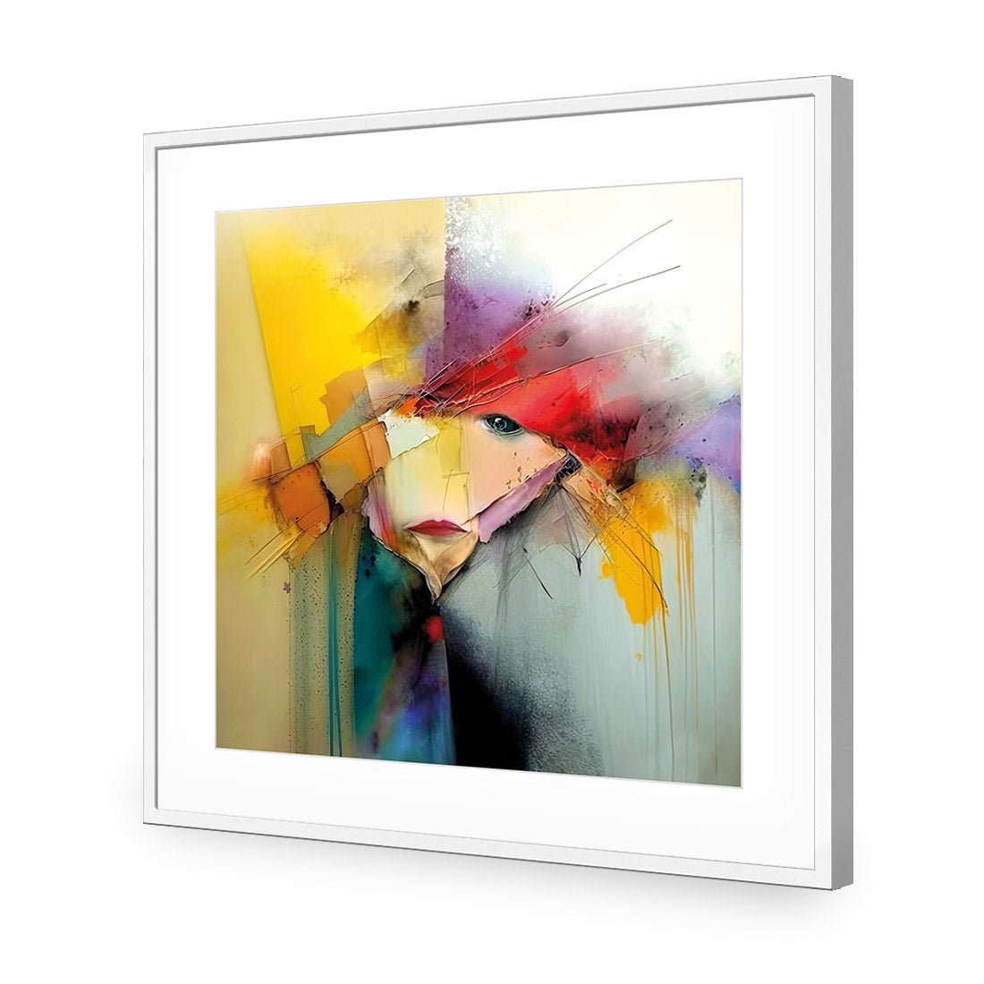 Abstract Emoji I - Wall Art Designs - WB_100905_AS_Q CAF_AP - 030 - MAT_37x37_S - 2538 - WHT