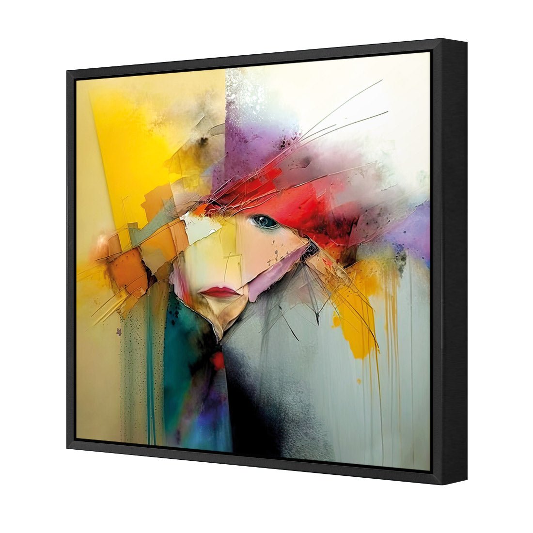 Abstract Emoji I - Wall Art Designs - WB_100905_AS_Q CAF_CP - MPY - 260 - M - S - S_37x37_S - 1550 - BLK