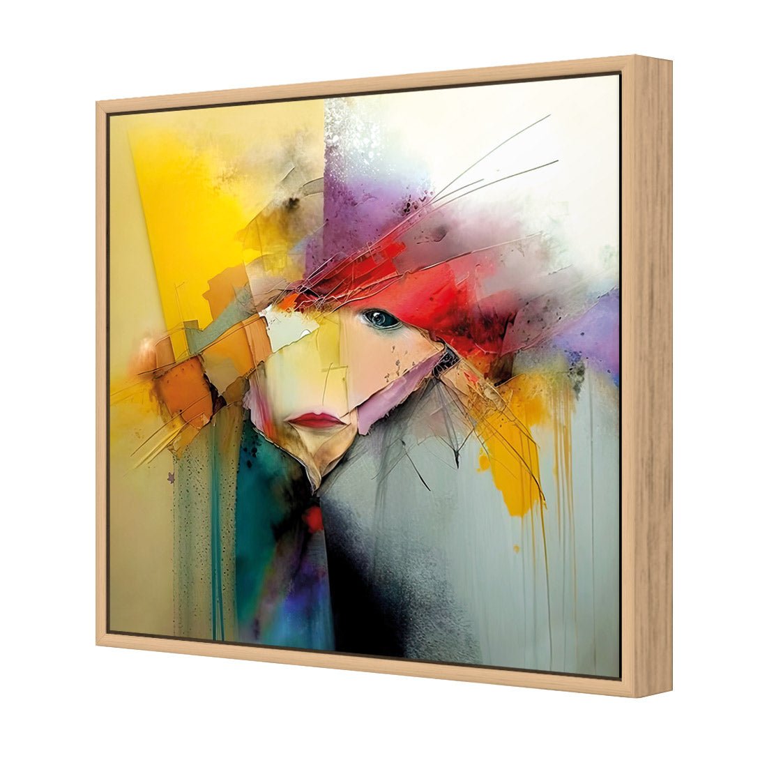 Abstract Emoji I - Wall Art Designs - WB_100905_AS_Q CAF_CP - MPY - 260 - M - S - S_37x37_S - 1550 - OAK