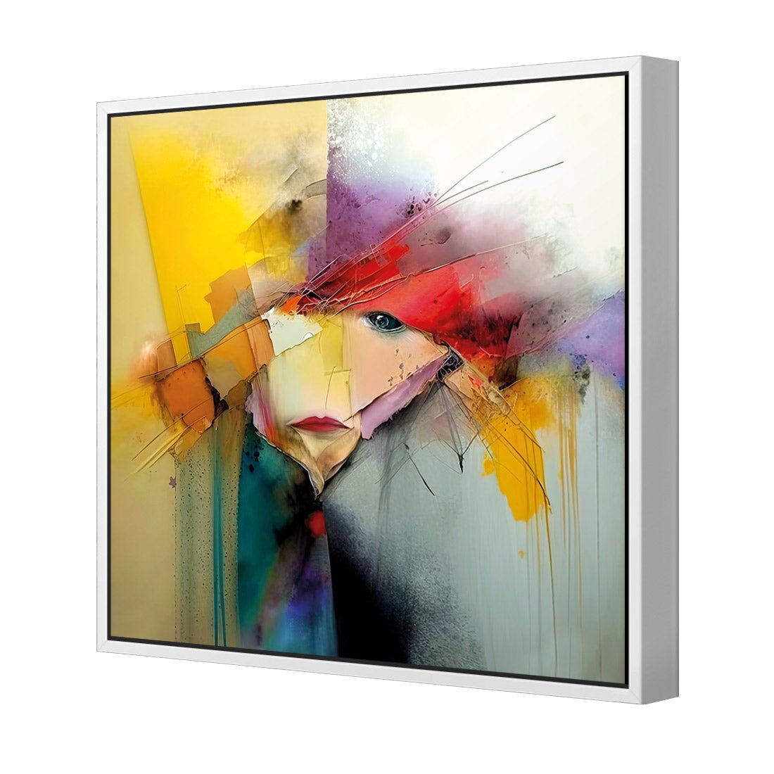 Abstract Emoji I - Wall Art Designs - WB_100905_AS_Q CAF_CP - MPY - 260 - M - S - S_37x37_S - 1550 - WHT