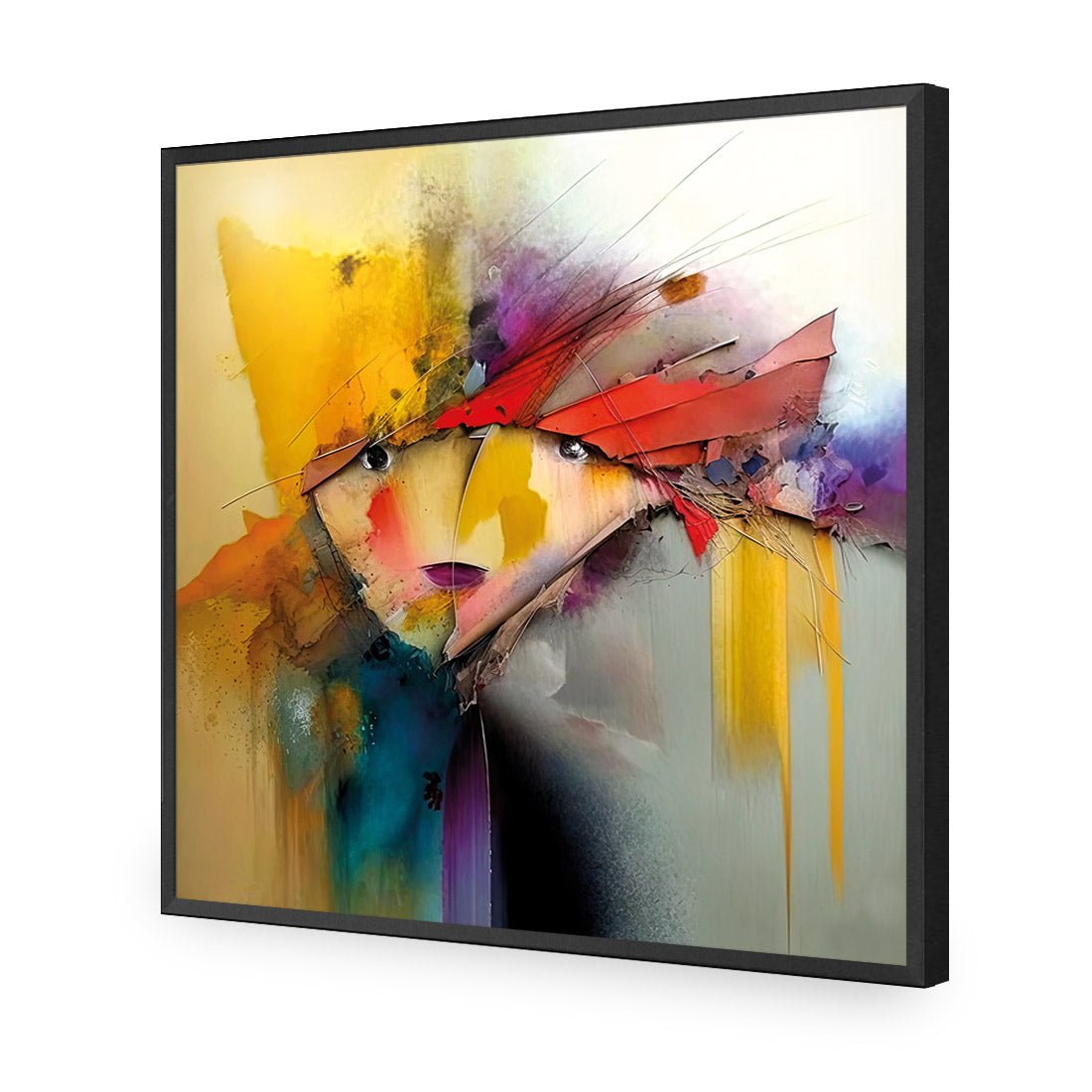 Abstract Emoji II - Wall Art Designs - WB_100913_AS_Q CAF_AP - 030 - EDG_37x37_S - 2538 - BLK