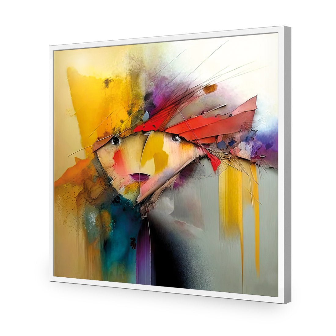 Abstract Emoji II - Wall Art Designs - WB_100913_AS_Q CAF_AP - 030 - EDG_37x37_S - 2538 - WHT