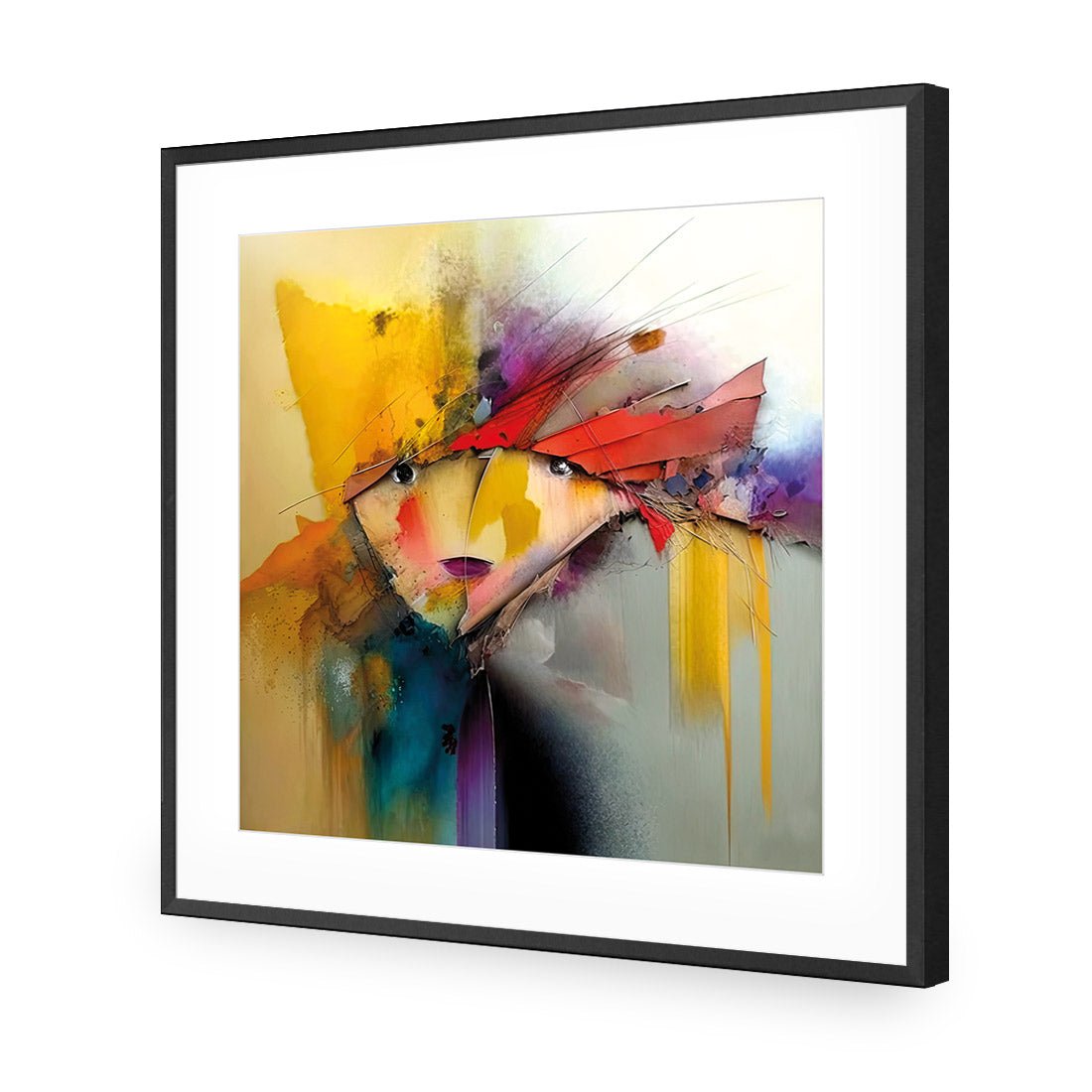 Abstract Emoji II - Wall Art Designs - WB_100913_AS_Q CAF_AP - 030 - MAT_37x37_S - 2538 - BLK