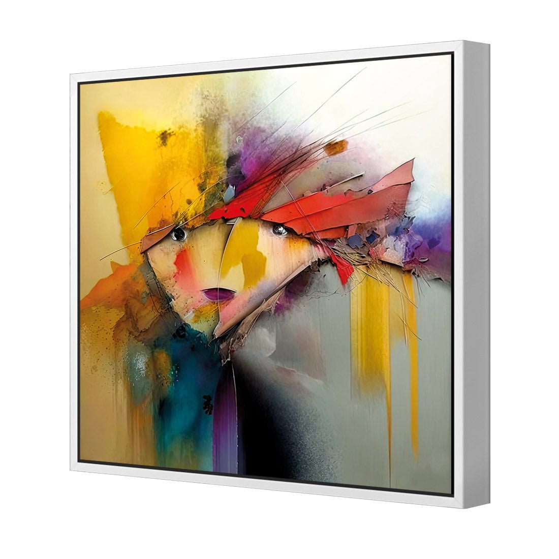 Abstract Emoji II - Wall Art Designs - WB_100913_AS_Q CAF_CP - MPY - 260 - M - S - S_37x37_S - 1550 - WHT