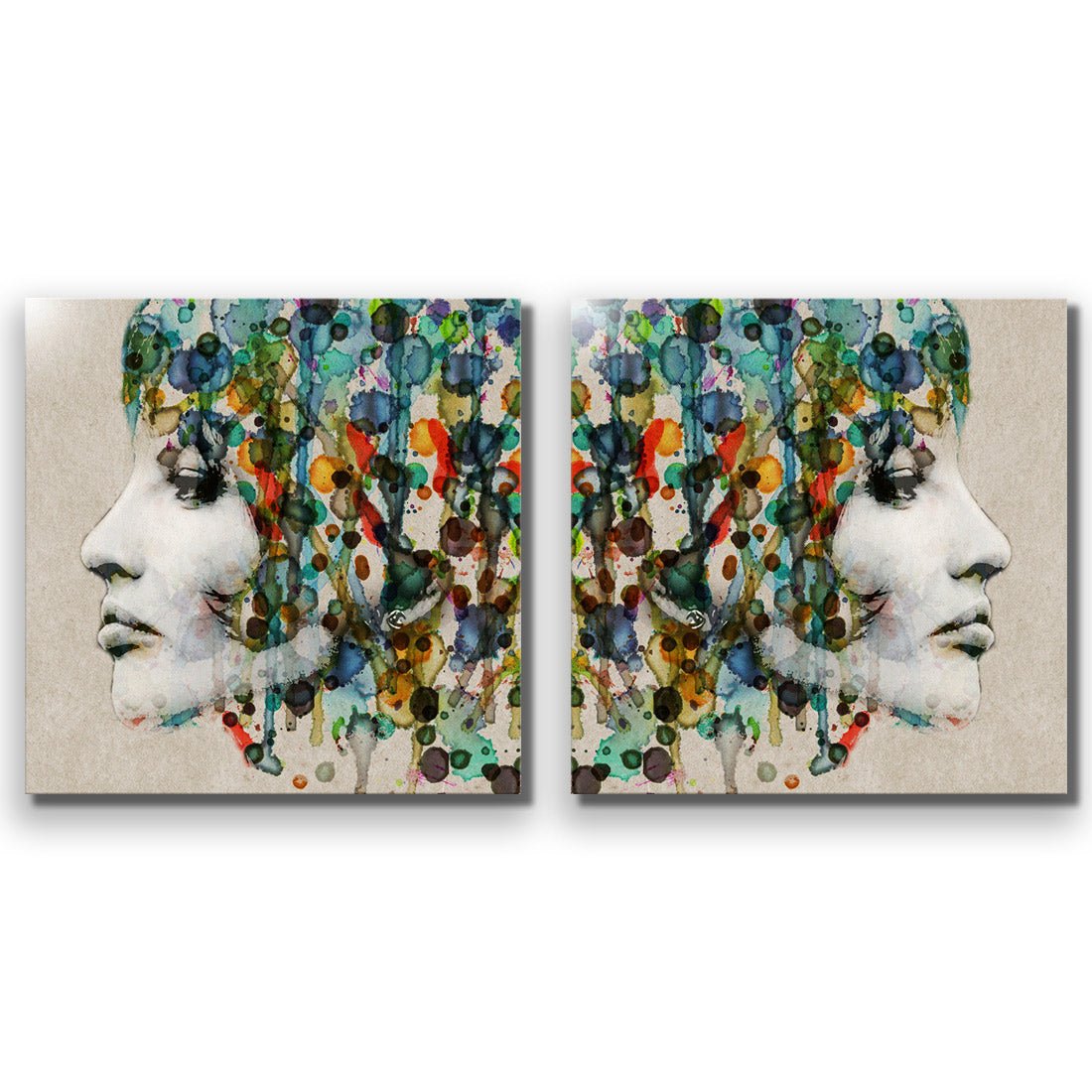 Abstract Hair Perfect Pair - Wall Art Designs - SET2_5006_AS_Q WAD_AP - 030 - EDG_37x37_NONE