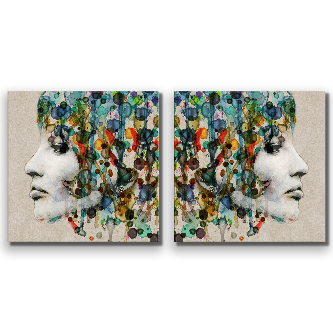 Abstract Hair Perfect Pair - Wall Art Designs - SET2_5006_AS_Q WAD_CP - MPY - 260 - M - S - S_37x37_NONE