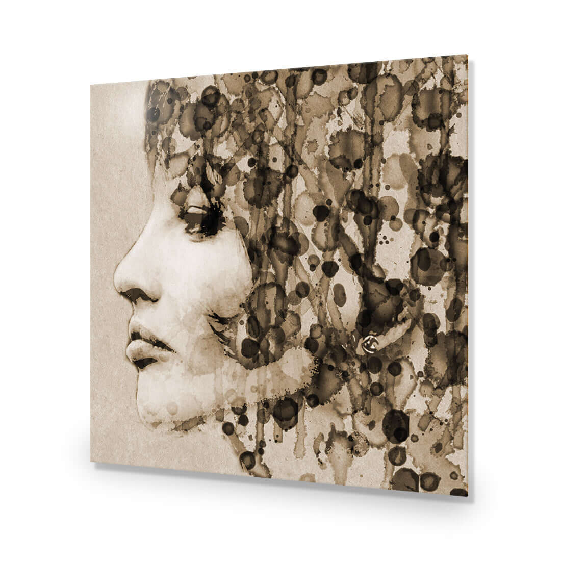 Abstract Hair, Sepia (square) | Classic Acrylic | No Frame No Border
