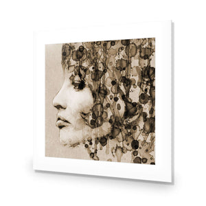 Abstract Hair, Sepia (square) | Classic Acrylic | No Frame With Border
