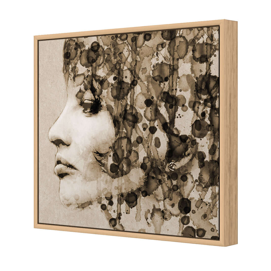 Abstract Hair, Sepia (square) - Wall Art Designs - 1475_CS_Q WAD_CP - MPY - 260 - M - S - S_37x37_S - 1550 - OAK