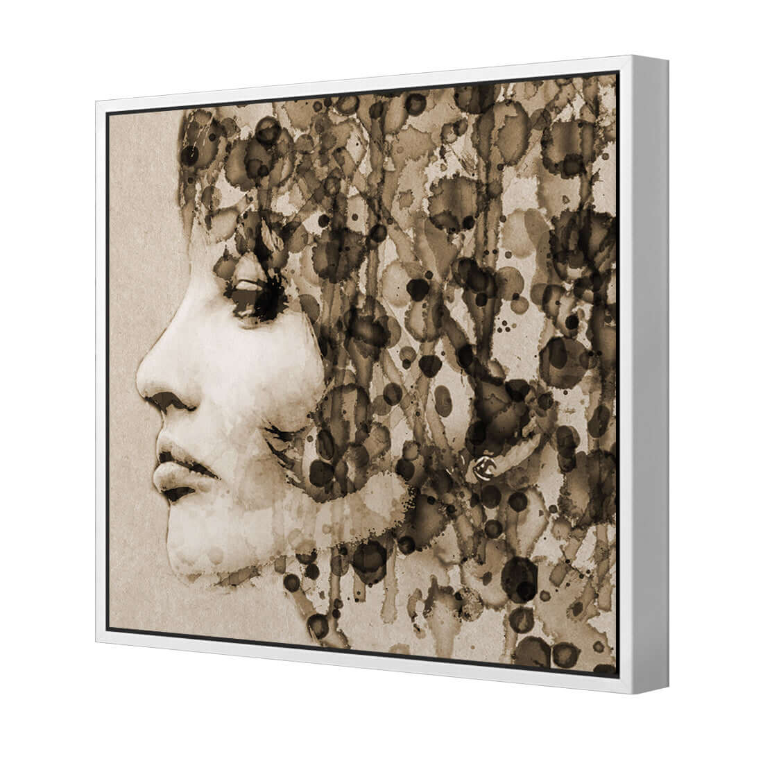 Abstract Hair, Sepia (square) - Wall Art Designs - 1475_CS_Q WAD_CP - MPY - 260 - M - S - S_37x37_S - 1550 - WHT