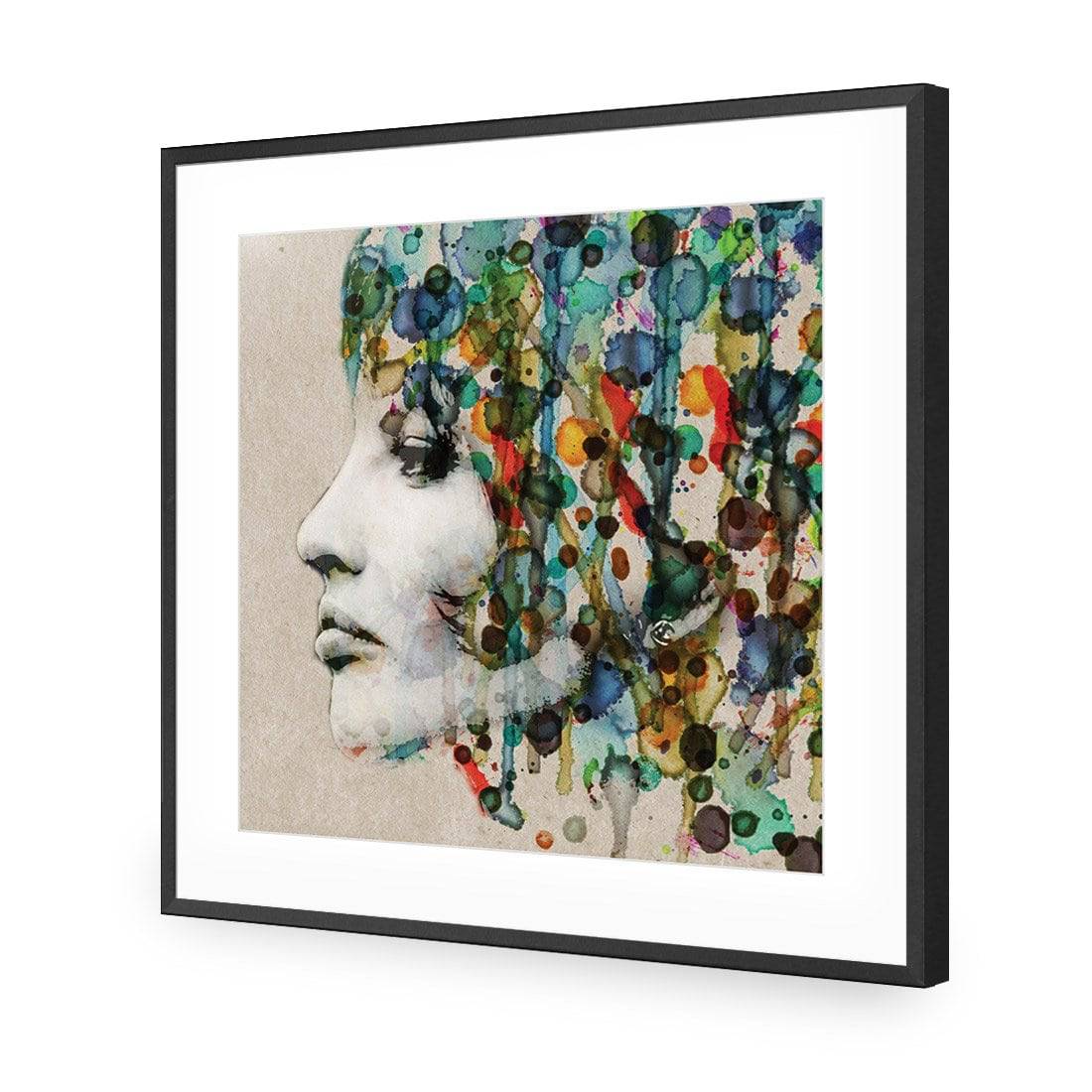 Abstract Hair, Square Acrylic Glass Art - Wall Art Designs - 1475_AS_Q WAD_AP - 030 - MAT_37x37_S - 2538 - BLK