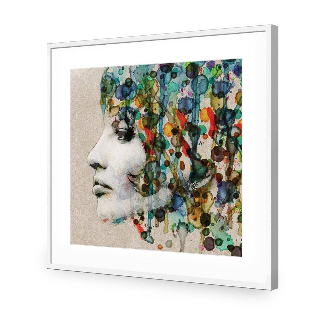 Abstract Hair, Square Acrylic Glass Art - Wall Art Designs - 1475_AS_Q WAD_AP - 030 - MAT_37x37_S - 2538 - WHT