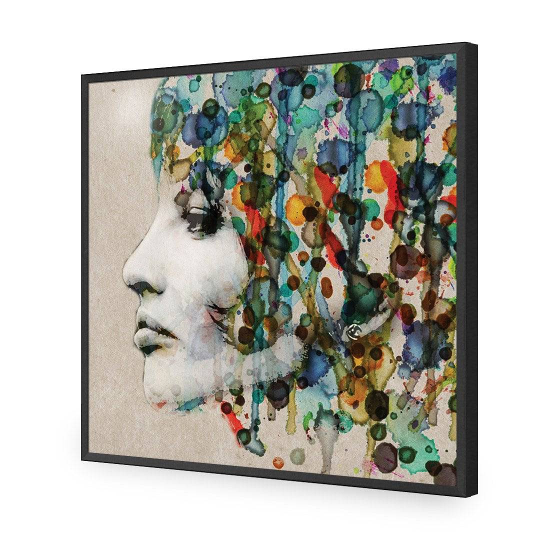 Abstract Hair, Square Acrylic Glass Art - Wall Art Designs - 1475_AS_Q WAD_AP - 030 - EDG_37x37_S - 2538 - BLK