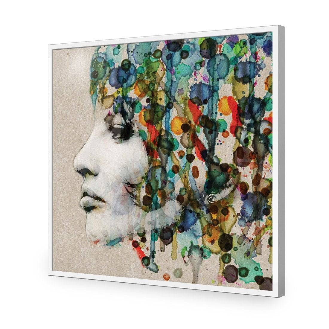 Abstract Hair, Square Acrylic Glass Art - Wall Art Designs - 1475_AS_Q WAD_AP - 030 - EDG_37x37_S - 2538 - WHT