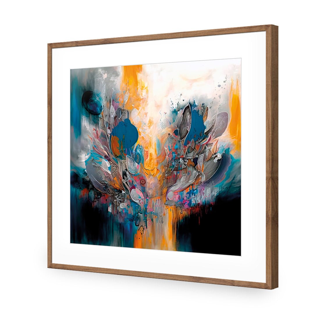 Abstract Lotus - Wall Art Designs - WB_100662_AS_Q CAF_AP - 030 - MAT_37x37_S - 2538 - NAT