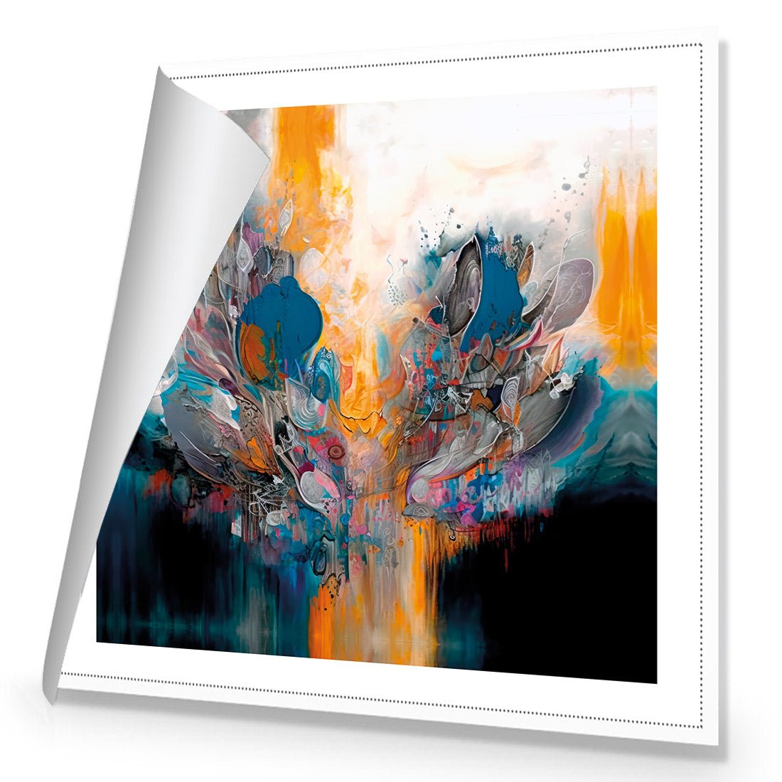 Abstract Lotus - Wall Art Designs - WB_100662_AS_Q CAF_CP - MPY - 260 - M - R_37x37_NONE