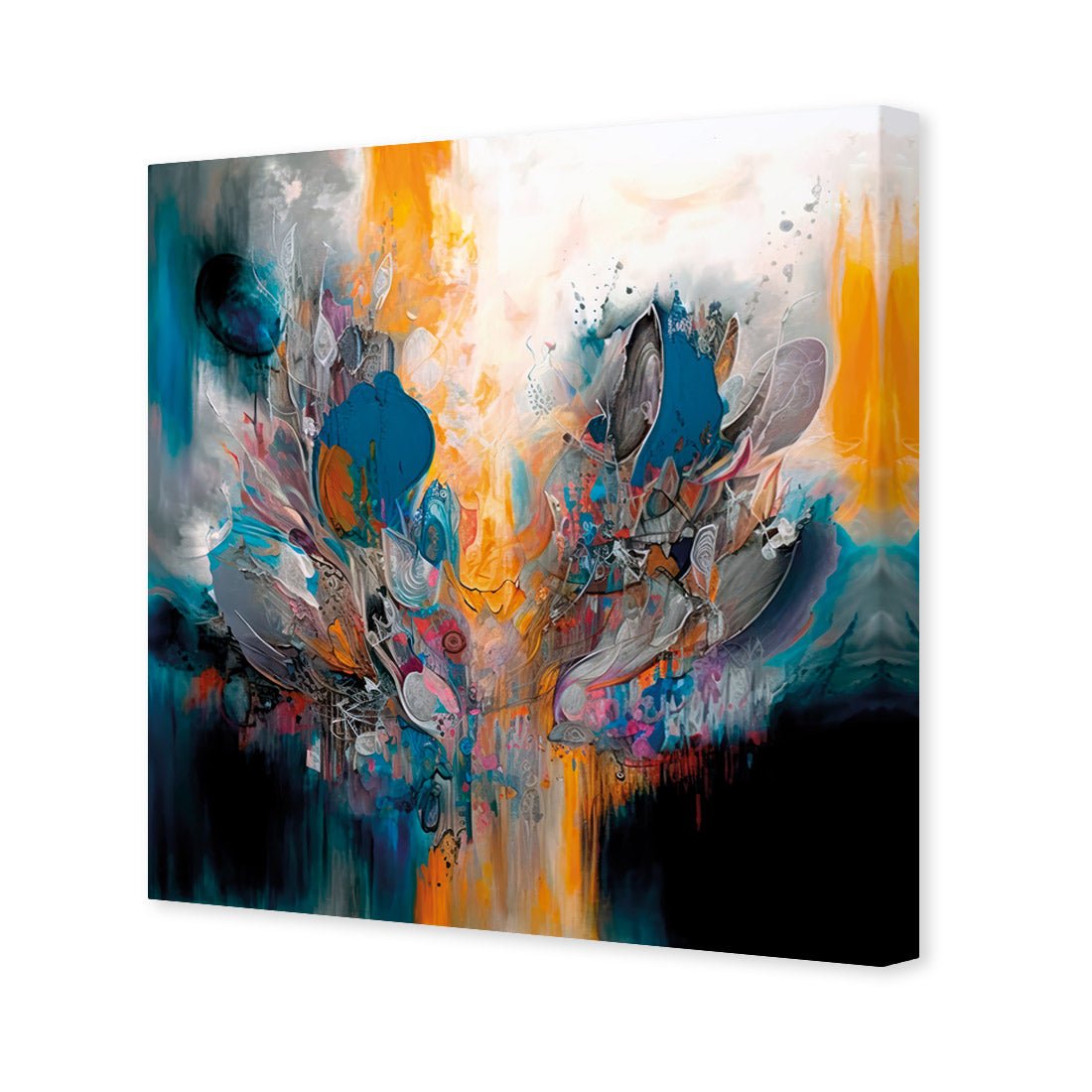 Abstract Lotus - Wall Art Designs - WB_100662_AS_Q CAF_CP - MPY - 260 - M - S - S_37x37_NONE