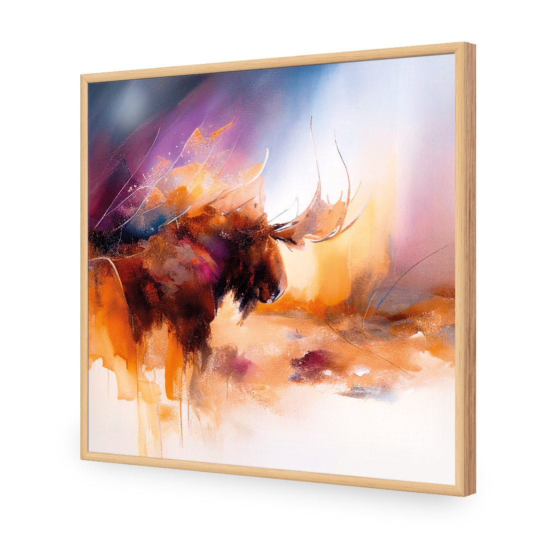 Abstract Moose I - Wall Art Designs - WB_100713_AS_Q CAF_AP - 030 - EDG_37x37_S - 2538 - OAK