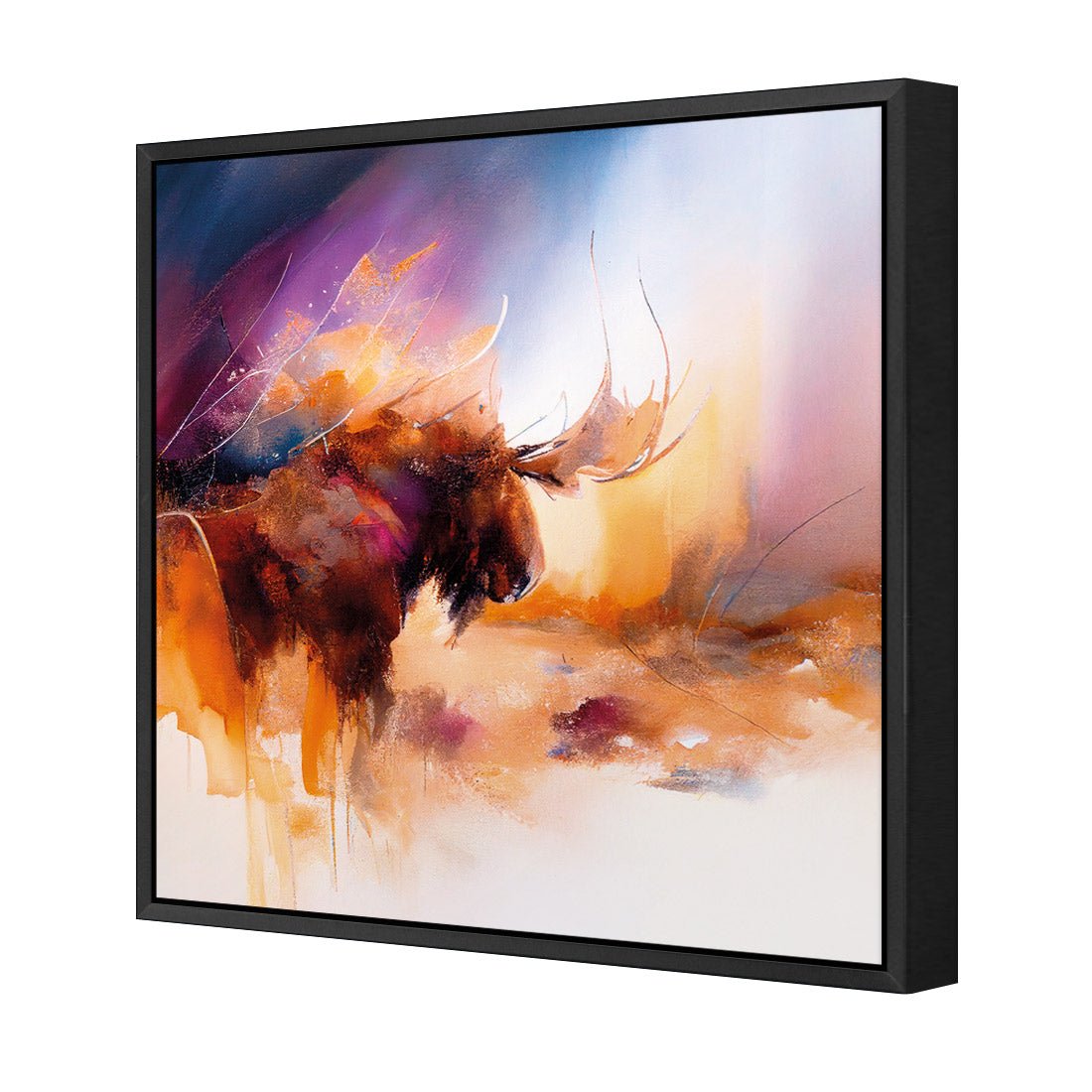 Abstract Moose I - Wall Art Designs - WB_100713_AS_Q CAF_CP - MPY - 260 - M - S - S_37x37_S - 1550 - BLK