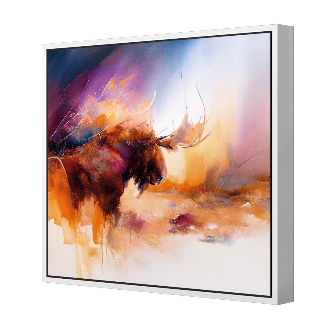 Abstract Moose I - Wall Art Designs - WB_100713_AS_Q CAF_CP - MPY - 260 - M - S - S_37x37_S - 1550 - WHT