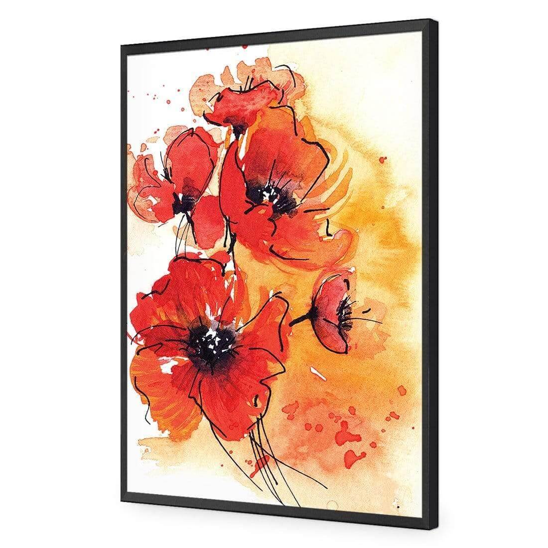 Abstract Poppies - Wall Art Designs - 1224_AR_V WAD_AP - 030 - EDG_45x30_S - 2538 - BLK