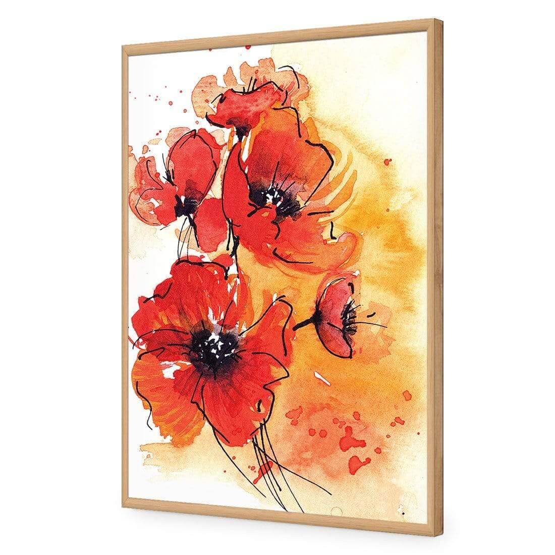 Abstract Poppies - Wall Art Designs - 1224_AR_V WAD_AP - 030 - EDG_45x30_S - 2538 - OAK