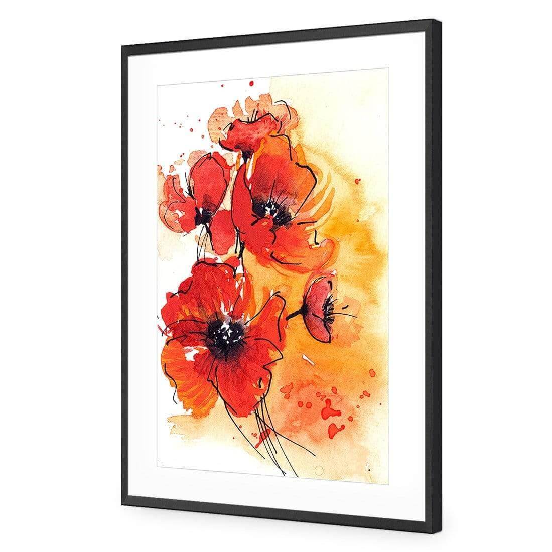 Abstract Poppies - Wall Art Designs - 1224_AR_V WAD_AP - 030 - MAT_45x30_S - 2538 - BLK