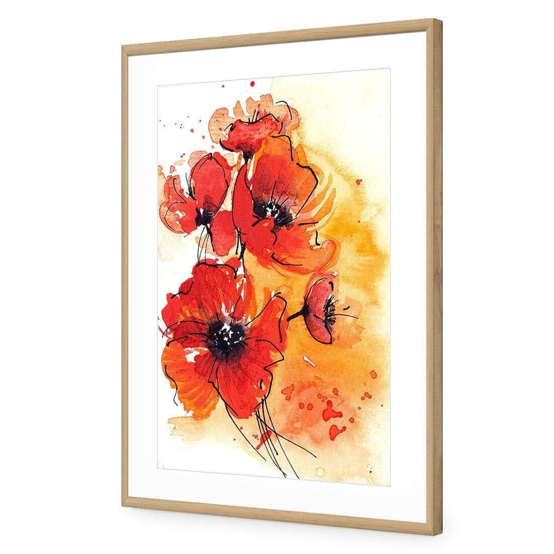 Abstract Poppies - Wall Art Designs - 1224_AR_V WAD_AP - 030 - MAT_45x30_S - 2538 - OAK