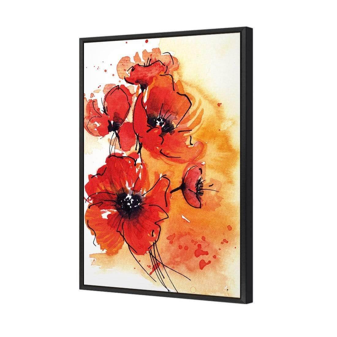 Abstract Poppies - Wall Art Designs - 1224_AR_V WAD_CP - MPY - 260 - M - S - S_45x30_S - 1550 - BLK