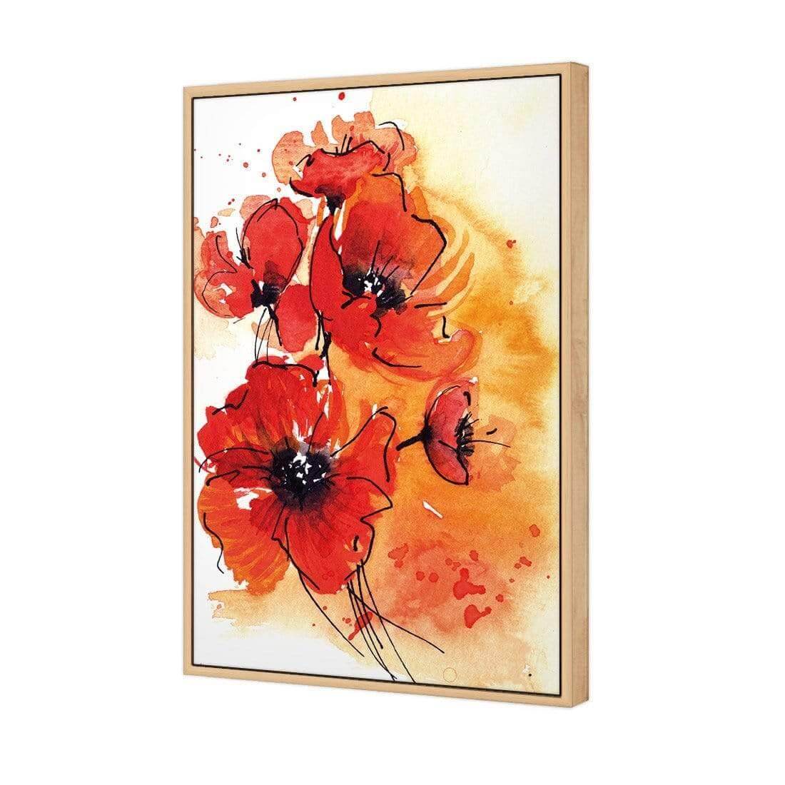 Abstract Poppies - Wall Art Designs - 1224_AR_V WAD_CP - MPY - 260 - M - S - S_45x30_S - 1550 - OAK